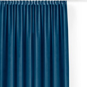 Niebieska aksamitna zasłona częściowo zaciemniająca (dimout) 265x225 cm Velto – Filumi