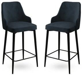 Zestaw krzeseł barowych Enox Anthracite, 2 szt.