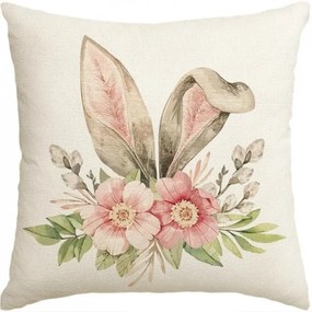 Lniana poszewka na poduszkę FLOPINA 45x45 cm, kremowa