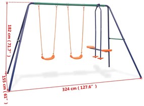 Huśtawka ogrodowa dla dzieci - Klaren 4X