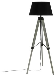 Drewniana lampa podłogowa, stojąca z abażurem RUNO, wys. 145 cm