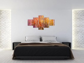 Obraz kolorowego lasu (125x70 cm)