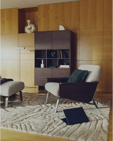 Jasnobrązowy fotel z tkaniny szenilowej Amsen – Kave Home