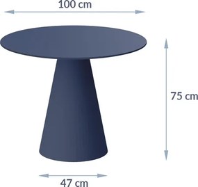 Okrągły stół Pineto czarny mat Hubertus