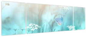 Obraz - Motyl w niebieskim (170x50 cm)