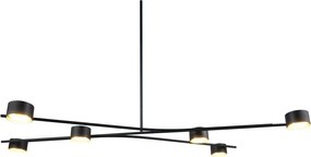 Czarna metalowa lampa wisząca Coda – Trio Select