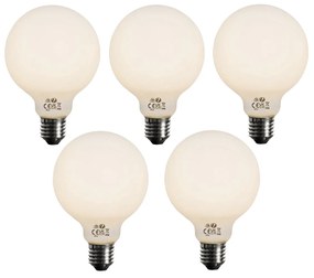 Zestaw 5 żarówek LED E27 o przyciemnianym świetle, opalowe G95 5W 450lm 3000K