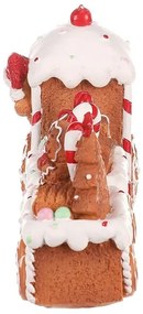 Dekoracja świąteczna Piernikowy pociąg z dwoma wagonikami, poliresin