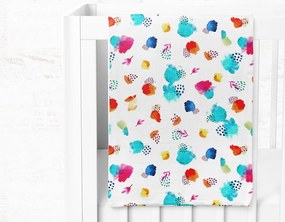 Biały koc dziecięcy muślinowy 75x100 cm Summer – Mijolnir
