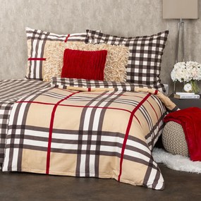 4Home Pościel flanelowa Krata, 140 x 220 cm, 70 x 90 cm, 140 x 220 cm, 70 x 90 cm
