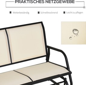 Outsunny ławka bujana huśtawka ogrodowa ławka ogrodowa krzesło bujane ławka parkowa