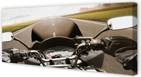 Duży obraz na płótnie Motocykl na Górskiej Trasie