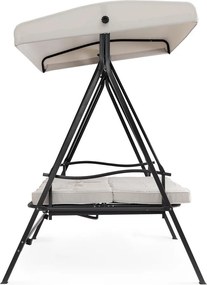 Antracytowo-beżowa metalowa huśtawka ogrodowa Taurus – Bizzotto