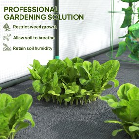 Outsunny Szklarnia Montowana na Ścianie, Dostępna Dla Roślin, Plandeka Plastikowa, 300 x 80 x 157 cm, Biała