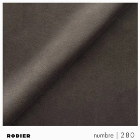Szarobrązowa aksamitna rozkładana sofa 256 cm Rene – Rodier