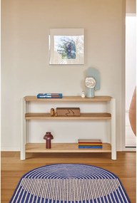 Kremowy/w jasnym naturalnym kolorze regał w dekorze dębu 126x84x43 cm Bona – Teulat