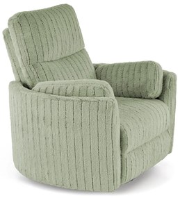 Fotel wypoczynkowy, obrotowy, elektrycznie rozkładany, bujany PEGAS miętowy