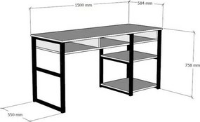 Biurko Emro Walnut and Black