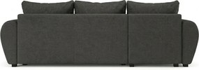 Rozkładana narożna sofa SEVIO 246x145 cm, ciemnoszara, uniwersalna + 2 poduszki GRATIS