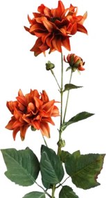 Sztuczny kwiat Dalia rdzawy, 72 cm