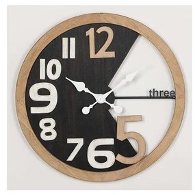 Zegar ścienny 1xAA śr. 59,5 cm beżowy/czarny