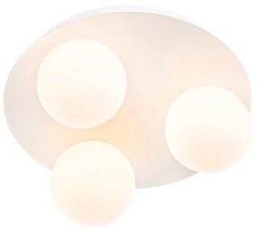 Zewnetrzna Nowoczesna lampa sufitowa łazienkowa biała 3-światłowa - Cederic Nowoczesny Oswietlenie zewnetrzne