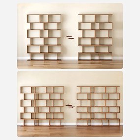 Vasagle Regał/półka na książki PRESTON, 70x24x190,5cm, rustykalny brąz