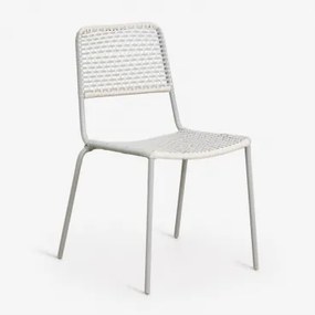 Stosowane Krzesło Ogrodowe Z Stali I Syntetycznego Rattanu Veyra Awokado - Sklum