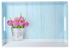 Kesper 77392 Taca do serwowania Tulipany, 50 x 35 x 4,5 cm