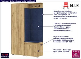 Zestaw mebli do przedpokoju dąb craft + granat - Fazo 4X