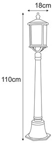 Czarna niska lampa stojąca ogrodowa - A443-Olva