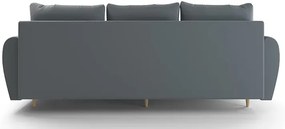 Popielata sofa rozkładana - Castello 3X