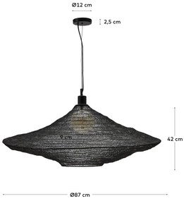 Czarna lampa wisząca ø 87 cm Makai – Kave Home