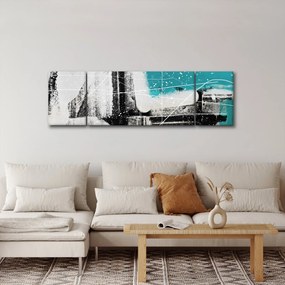 Obraz - Turkusowa abstrakcja (170x50 cm)