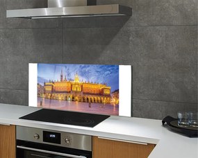 Szkło do Kuchni na Ścianę Sukiennice o Zachodzie Słońca