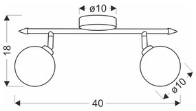 Lampa sufitowa w kolorze brązu ze szklanym kloszem ø 10 cm Rodia – Candellux Lighting