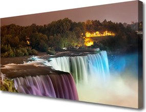 Obraz canvas Leśna Kaskada Wodna