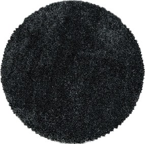 Antracytowy okrągły dywan ø 160 cm Fluffy – Ayyildiz Carpets
