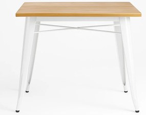 Kwadratowy stó z naturalnego drewna Torix 80 cm