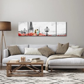 Obraz - Kochankowie w Paryżu (170x50 cm)