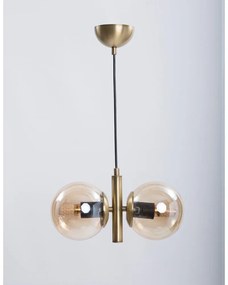Lampa wisząca w kolorze złota ze szklanym kloszem Monera – Squid Lighting