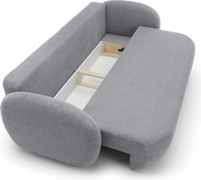 Masseno Sofa AMICO z funkcją spania i pojemnikiem na pościel, Rozkładana sofa - Szary, ARAGON 93