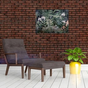 Obraz - Malowany wzór dżungli (70x50 cm)