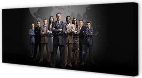 Duży obraz na płótnie Mapa z Ludźmi