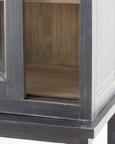 Kredens Rimir 160x50x220 old black &amp; natural