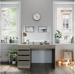 Toaletka szary wysoki połysk 120x55x75 sherry