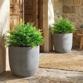 HOMCOM Sztuczne Krzewy Paproci Bostońskiej, Odporne na UV, Zestaw 2 sztuki, 60 cm, do Ogrodu, na Werandę | Aosom PL