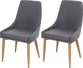 Krzesło do jadalni MCW-B44 II (zestaw 2 sztuk), tkanina/tekstylia ciemnoszary