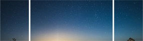 Obraz - Nocne niebo nad drogą (170x50 cm)