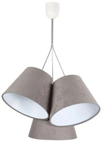 Szaro-biała lampa wisząca dzwonki G9-T12